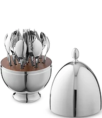 Godinger Egg 24-Piece Stainless Steel Flatware Set, Service for 8