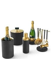 Godinger Encalmo Black and Gold Wine Coaster