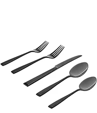 Godinger Ingot Black 20-Piece Stainless Steel Flatware Set, Service for 4