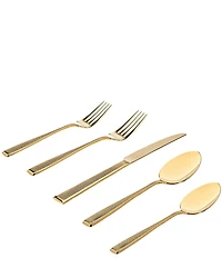 Godinger Ingot Gold 20-Piece Stainless Steel Flatware Set, Service for 4