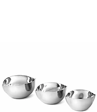 Godinger Lillibut Stainless Nut Bowls, Set of 3