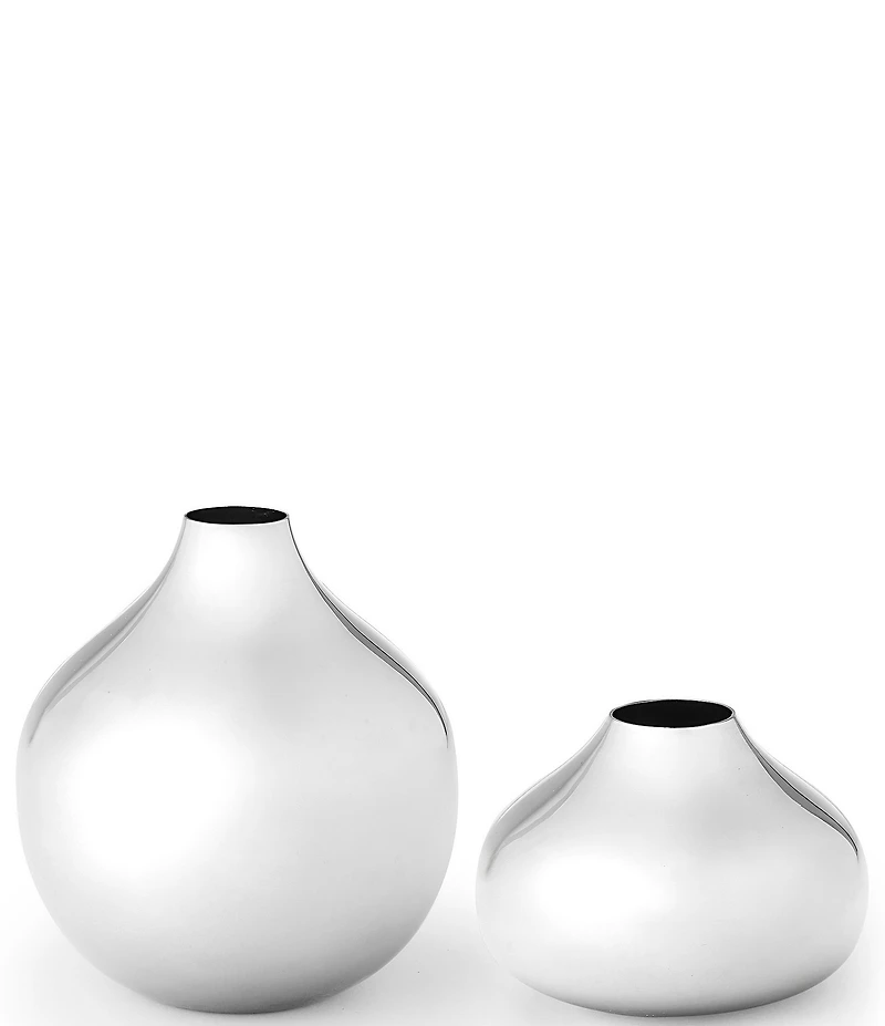 Godinger Lilliput Collection Stainless Bud Vase Set, 2 Piece