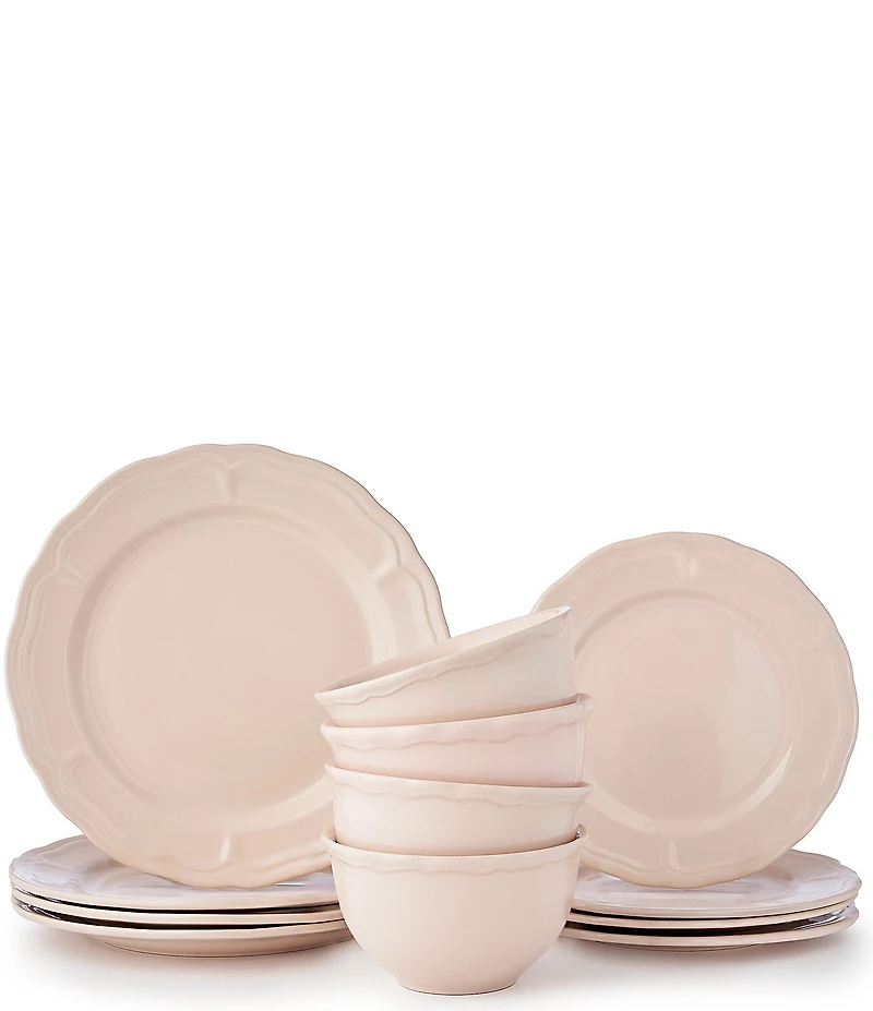 Godinger Madison 12-Piece Stoneware Dinnerware Set, Service for 4