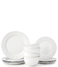 Godinger Madison 12-Piece Stoneware Dinnerware Set, Service for 4