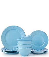 Godinger Madison 12-Piece Stoneware Dinnerware Set, Service for 4