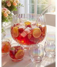 Godinger Monterey 10-Piece Crystal Punch Bowl And Cups Set