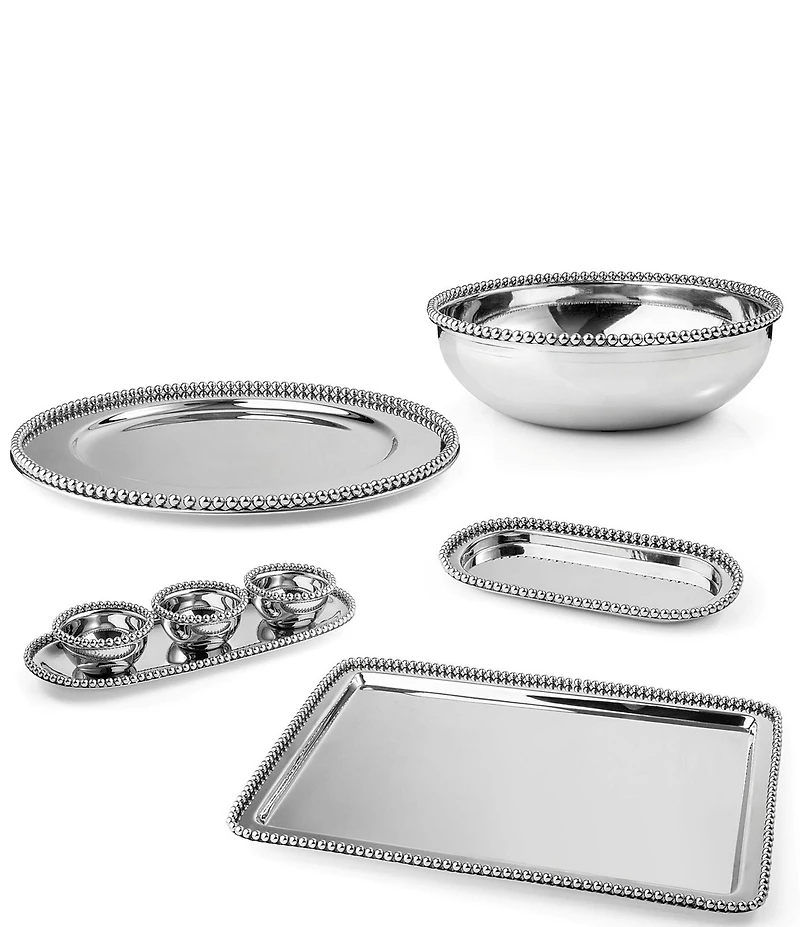 Godinger Perles Stainless Steel Serving Bowl 11#double;