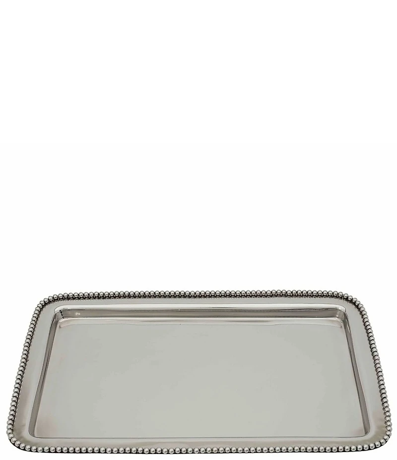 Godinger Perles Stainless Steel Serving Tray, 20#double; x 13#double;