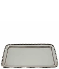 Godinger Perles Stainless Steel Serving Tray, 20#double; x 13#double;