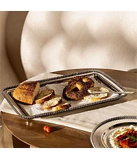 Godinger Perles Stainless Steel Serving Tray, 20#double; x 13#double;