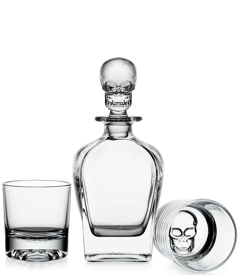 Godinger Skull Decanter and Glasses Set