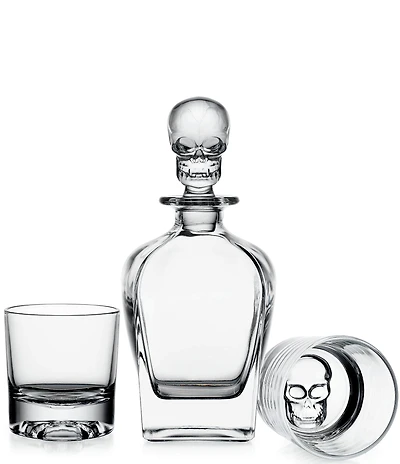 Godinger Skull Decanter and Glasses Set