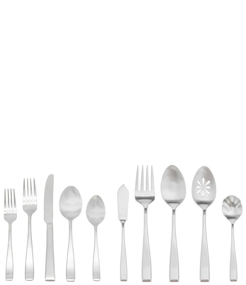 Godinger Wayland Matte 18/10 Stainless Steel Flatware Set, Service for 8