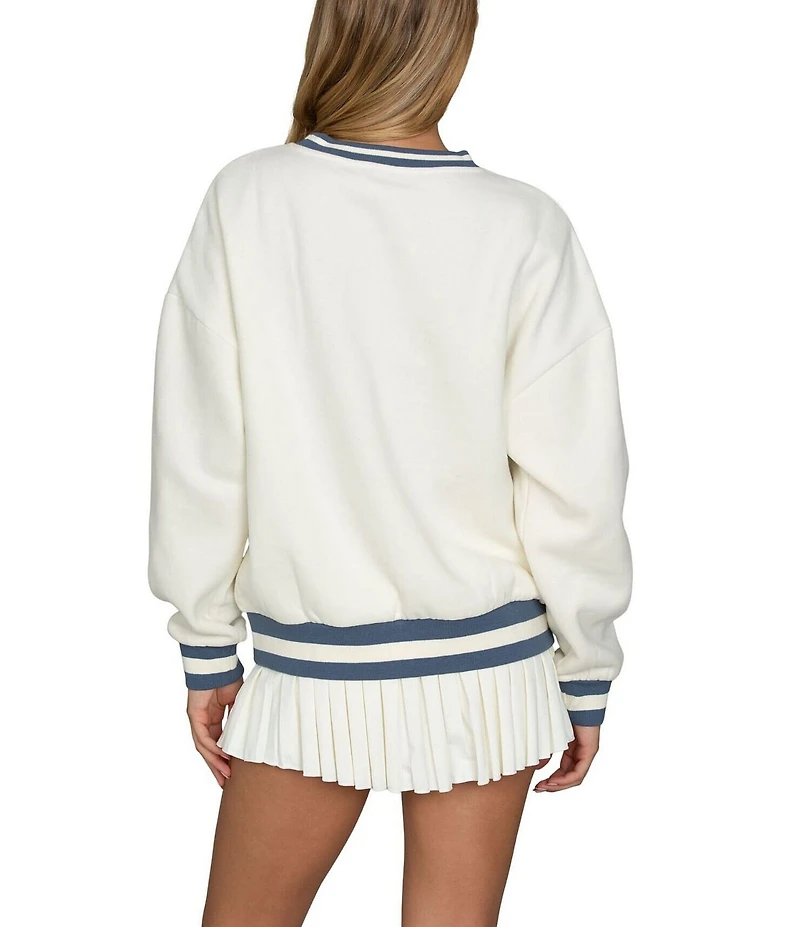 GOLD HINGE Country Club Crew Neck Long Sleeve Sweatshirt