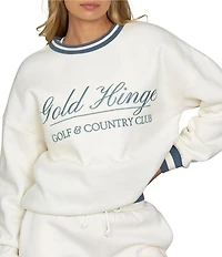 GOLD HINGE Country Club Crew Neck Long Sleeve Sweatshirt