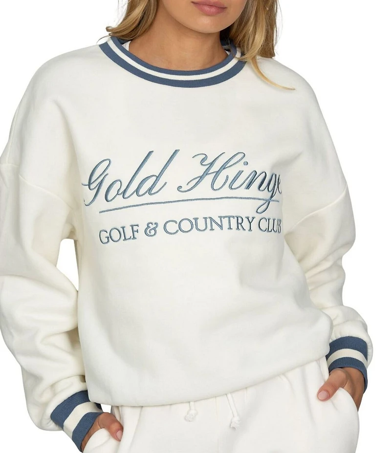 GOLD HINGE Country Club Crew Neck Long Sleeve Sweatshirt