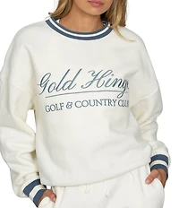 GOLD HINGE Country Club Crew Neck Long Sleeve Sweatshirt