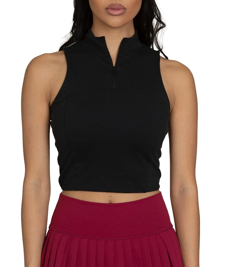 GOLD HINGE Day To Night Quarter-Zip Sleeveless Top