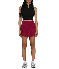 GOLD HINGE Day To Night Quarter-Zip Sleeveless Top