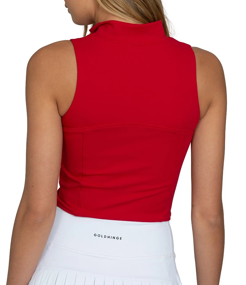 GOLD HINGE Day To Night Quarter-Zip Sleeveless Top