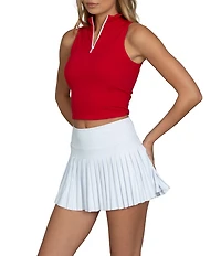 GOLD HINGE Day To Night Quarter-Zip Sleeveless Top