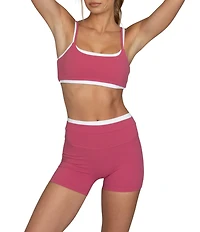 GOLD HINGE Double Waist StrydeForm High-Rise Shorts