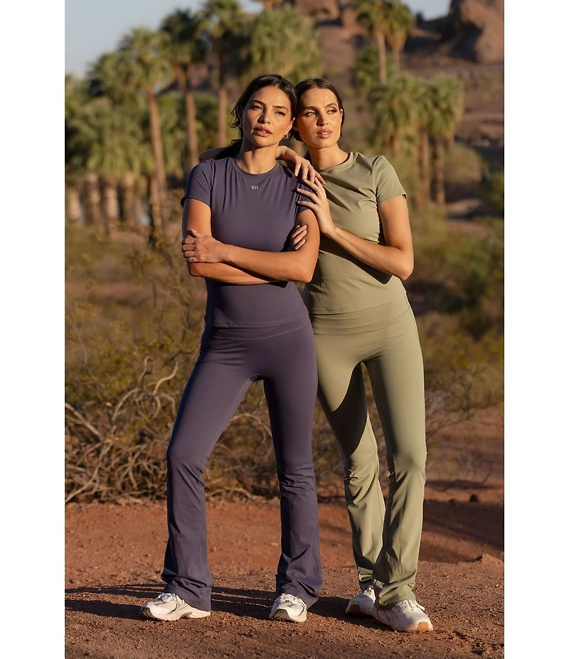 GOLD HINGE Essential Foldover High Rise Flare Pants