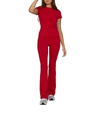 GOLD HINGE Essential Foldover High Rise Flare Pants