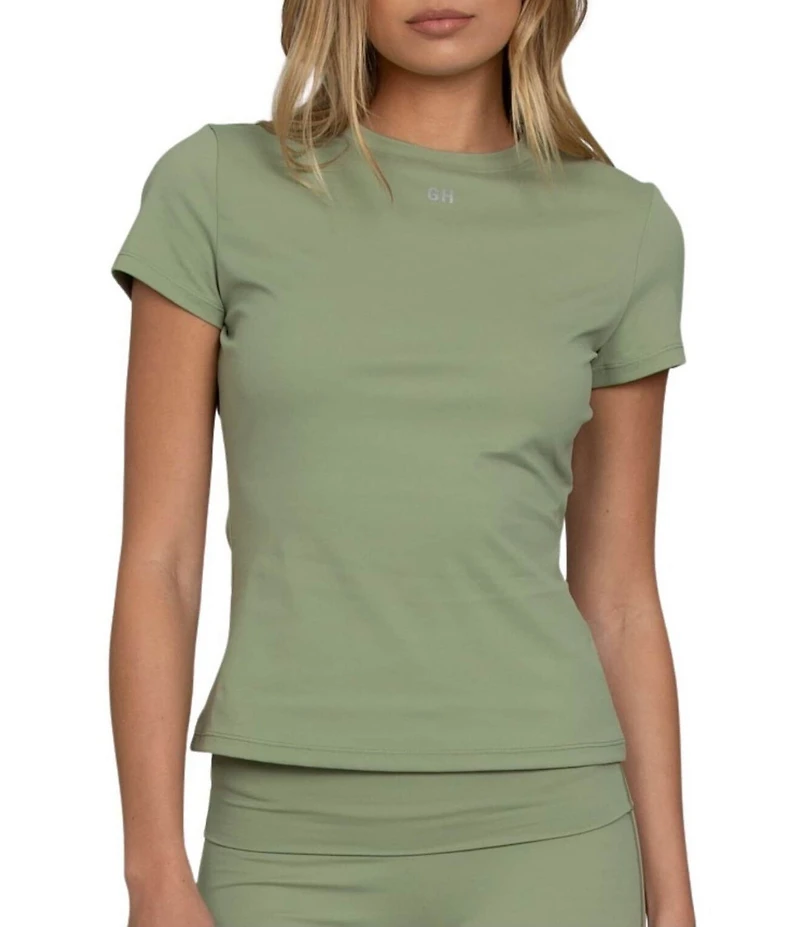 GOLD HINGE Essential Short Sleeve Crew Neck Top