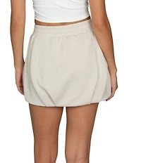 GOLD HINGE LuxeSoft Elastic High-Waist Bubble Mini Skirt
