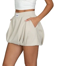 GOLD HINGE LuxeSoft Elastic High-Waist Bubble Mini Skirt