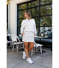 GOLD HINGE LuxeSoft Elastic High Waist Bubble Mini Skirt