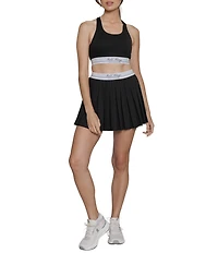 GOLD HINGE MotioCloud Scoop Neck Racerback Elastic Logo Band Sport Bra
