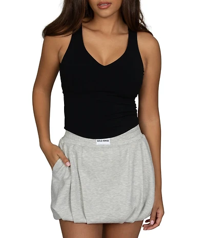 GOLD HINGE Open Back Sweetheart Neck Sleeveless Tank Top