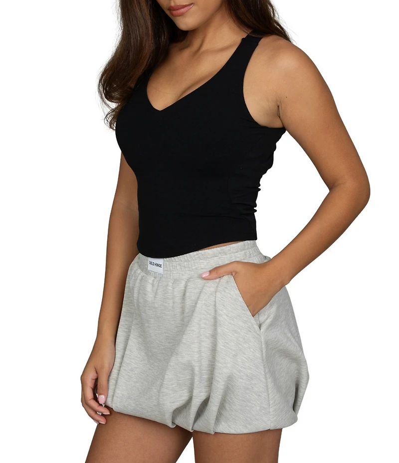 GOLD HINGE Open Back Sweetheart Neck Sleeveless Tank Top