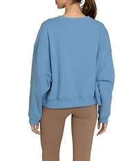GOLD HINGE Oversized Crewneck Long Sleeve Sweater