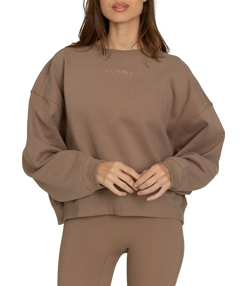 GOLD HINGE Coordinating Oversized Crewneck Long Sleeve Sweater