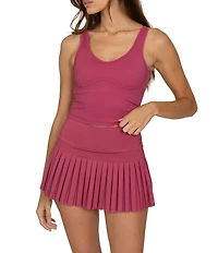 GOLD HINGE Pleated Tennis Mini Skirt