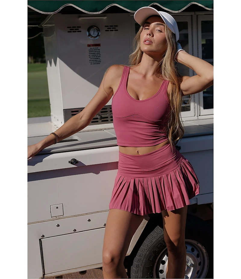 GOLD HINGE Pleated Tennis Mini Skirt