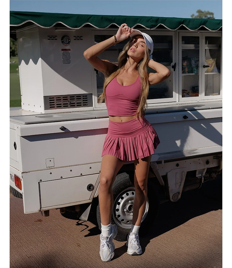 GOLD HINGE Pleated Tennis Mini Skirt