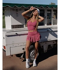GOLD HINGE Pleated Tennis Mini Skirt
