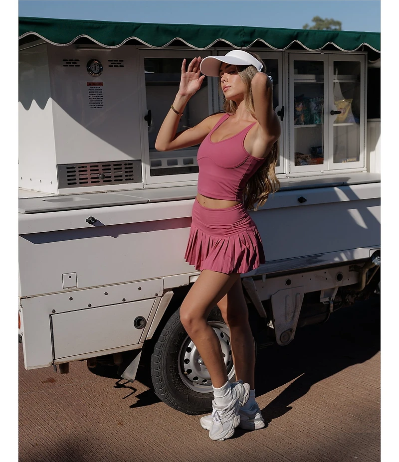 GOLD HINGE Pleated Tennis Mini Skirt