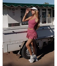 GOLD HINGE Pleated Tennis Mini Skirt