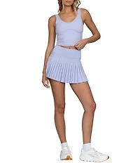 GOLD HINGE Pleated Tennis Mini Skirt
