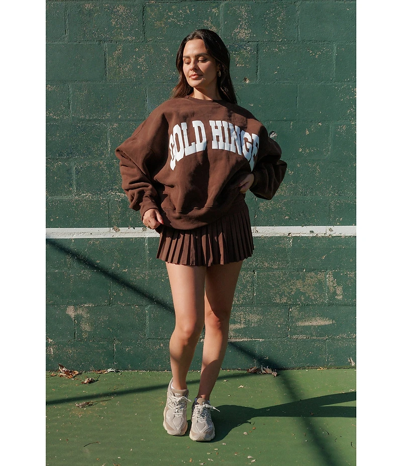 GOLD HINGE Pleated Tennis Mini Skirt