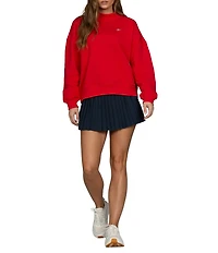 GOLD HINGE Prep Mock Neck Long Sleeve Sweatshirt