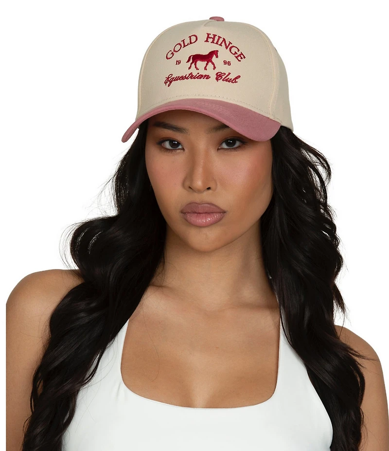 GOLD HINGE Rose Equestrian Club Hat