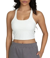 GOLD HINGE Scoop Neck Racerback Crop Tank