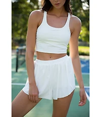 GOLD HINGE Scoop Neck Racerback Crop Tank