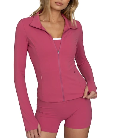 GOLD HINGE StrydeForm Collar Neck Long Sleeve Zip-Up Jacket